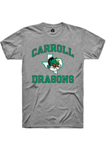 Rally Carroll High School Dragons Grey Number One Short Sleeve T Shirt