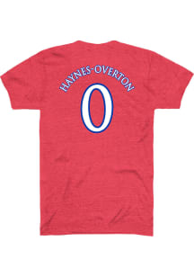 Erica Haynes-Overton Kansas Jayhawks Red Basketball Name and Number Short Sleeve Player T Shirt
