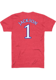 Taiyanna Jackson Kansas Jayhawks Red Name and Number Short Sleeve Player T Shirt