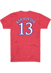 Holly Kersgieter Kansas Jayhawks Red Name and Number Short Sleeve Player T Shirt