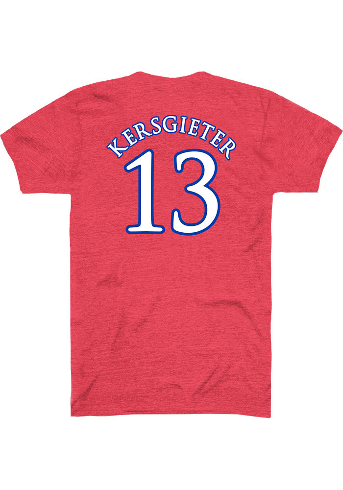 Holly Kersgieter Kansas Jayhawks Red Name and Number Short Sleeve Player T Shirt