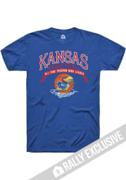 Rally Kansas Jayhawks Blue All Time Program Wins Short Sleeve T Shirt