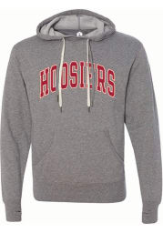Rally Indiana Hoosiers Mens Grey Arched Fashion Hood