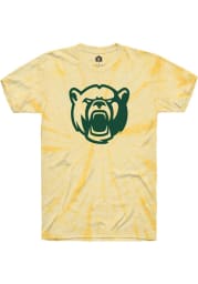 Rally Baylor Bears Gold Tie Dye Bear Head Short Sleeve T Shirt