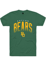 Rally Baylor Bears Green Dual Blend Arch Name Mascot Short Sleeve T Shirt