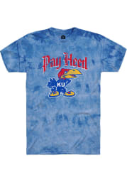 Rally Kansas Jayhawks Blue Tie Dye Pay Heed Short Sleeve T Shirt