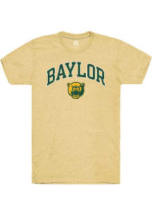 Rally Baylor Bears Gold Triblend Arch Mascot Short Sleeve Fashion T Shirt