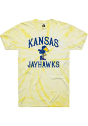 Rally Kansas Jayhawks Yellow Tie Dye 1912 Short Sleeve T Shirt