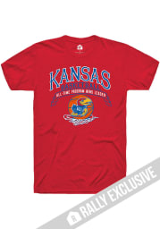 Rally Kansas Jayhawks Red All Time Program Wins Short Sleeve T Shirt