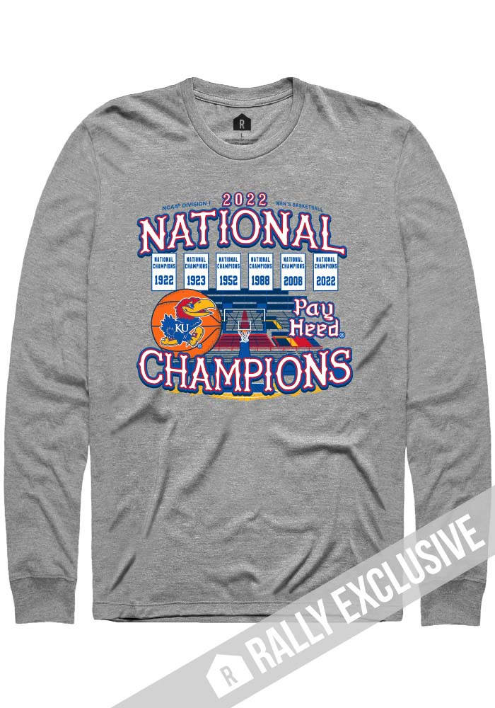 Rally Jayhawks 2022 National Champions Banners Short Sleeve T Shirt