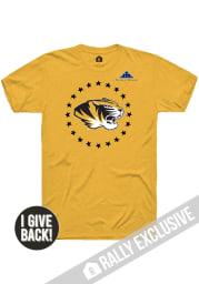 Rally Missouri Tigers Gold Folds of Honor Circle Short Sleeve Fashion T Shirt