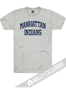 Rally Manhattan High School Indians Ash Arch Name Short Sleeve T Shirt
