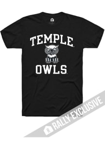 Rally Temple Owls Black No1 Graphic Short Sleeve T Shirt