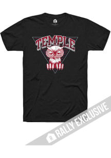 Rally Temple Owls Black Triangle Short Sleeve T Shirt