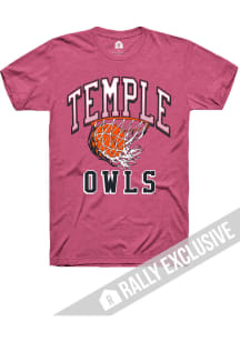 Rally Temple Owls Red Basketball Short Sleeve Fashion T Shirt