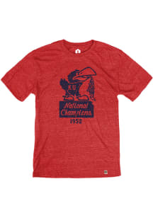 Rally Kansas Jayhawks Red 1952 Champs Short Sleeve Fashion T Shirt