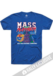 Rally Kansas Jayhawks Blue 2022 National Champions Mass Mayhem Short Sleeve Fashion T Shirt
