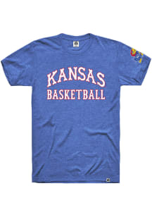 Rally Kansas Jayhawks Blue Basketball Short Sleeve Fashion T Shirt