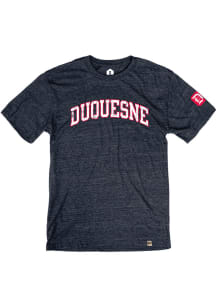 Rally Duquesne Dukes Navy Blue Arch Name Short Sleeve Fashion T Shirt