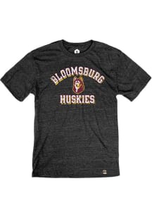 Rally Bloomsburg University Huskies Black Number One Distressed Short Sleeve Fashion T Shirt
