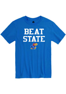 Rally Kansas Jayhawks Blue Beat State Short Sleeve T Shirt