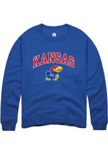 Rally Kansas Jayhawks Blue Arch Long Sleeve T Shirt
