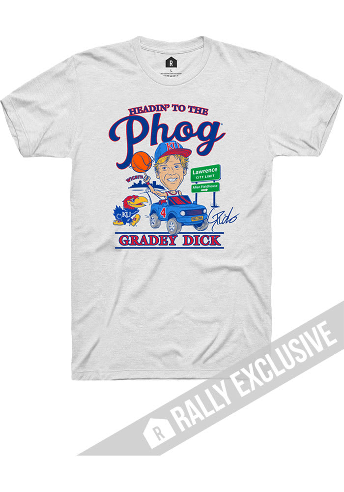 Gradey Dick Kansas Jayhawks Grey Heading To The Phog Short Sleeve Fashion Player T Shirt