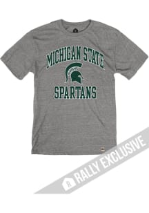 Rally Michigan State Spartans Grey No 1 Graphic Short Sleeve Fashion T Shirt