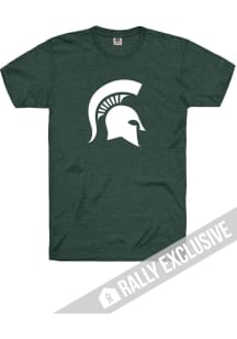 Michigan State Spartans Green Rally Primary Logo Short Sleeve Fashion T Shirt