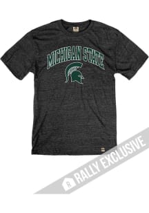 Michigan State Spartans Black Rally Arched Mascot Short Sleeve Fashion T Shirt