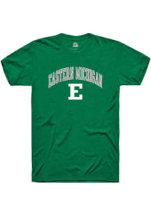 Rally Eastern Michigan Eagles Green Arch Mascot Short Sleeve T Shirt