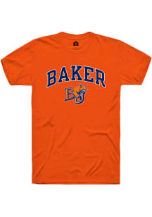 Rally Baker University Orange Arch Mascot Short Sleeve T Shirt