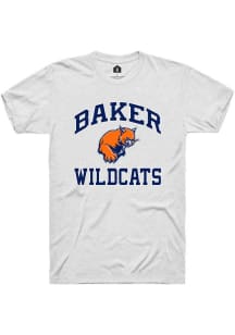 Rally Baker University White Number 1 Short Sleeve T Shirt