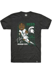 Jayden Reed Michigan State Spartans Black Football Caricature Short Sleeve Fashion Player T Shir..