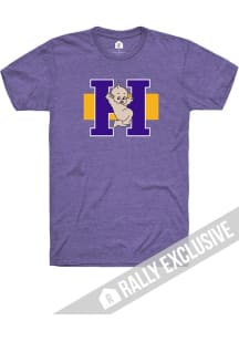 Rally Hickman High School Purple Primary Team Logo Short Sleeve Fashion T Shirt