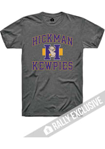 Rally Hickman High School Grey Number One Design Short Sleeve Fashion T Shirt