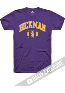 Rally Hickman High School Purple Arch Mascot Short Sleeve T Shirt