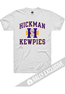 Rally Hickman High School White Number One Design Short Sleeve T Shirt