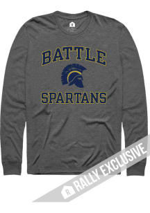 Rally Battle High School Charcoal Number One Design Long Sleeve T Shirt