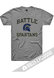 Rally Battle High School Grey Number One Design Short Sleeve Fashion T Shirt