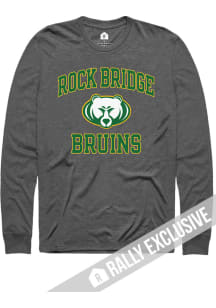 Rally Rock Bridge High School Charcoal Number One Design Long Sleeve T Shirt