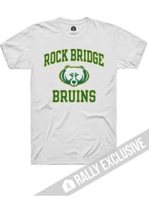 Rally Rock Bridge High School White Number One Design Short Sleeve T Shirt