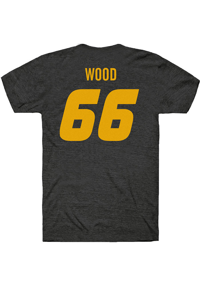 Connor Wood Missouri Tigers Black Rally Player Name and Number Short Sleeve T Shirt