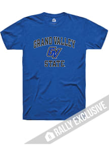 Rally Grand Valley State Lakers Blue No1 Graphic Short Sleeve T Shirt