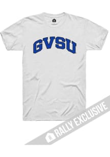 Rally Grand Valley State Lakers White Arched Initials Short Sleeve T Shirt