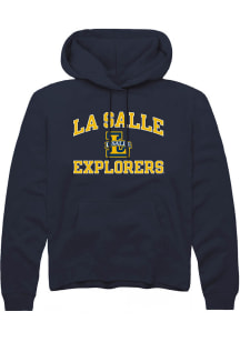 Rally La Salle Explorers Mens Navy Blue No1 Graphic Long Sleeve Hoodie