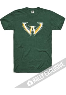 Rally Wayne State Warriors Green Arched Mascot Short Sleeve Fashion T Shirt