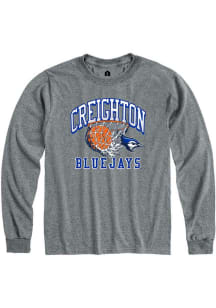 Rally Creighton Bluejays Grey Basketball Long Sleeve Fashion T Shirt