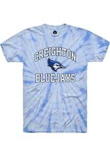 Rally Creighton Bluejays Blue Number One Tie Dye Short Sleeve Fashion T Shirt