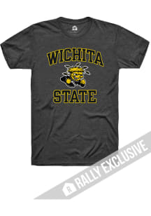 Rally Wichita State Shockers Charcoal Number One Design Short Sleeve Fashion T Shirt